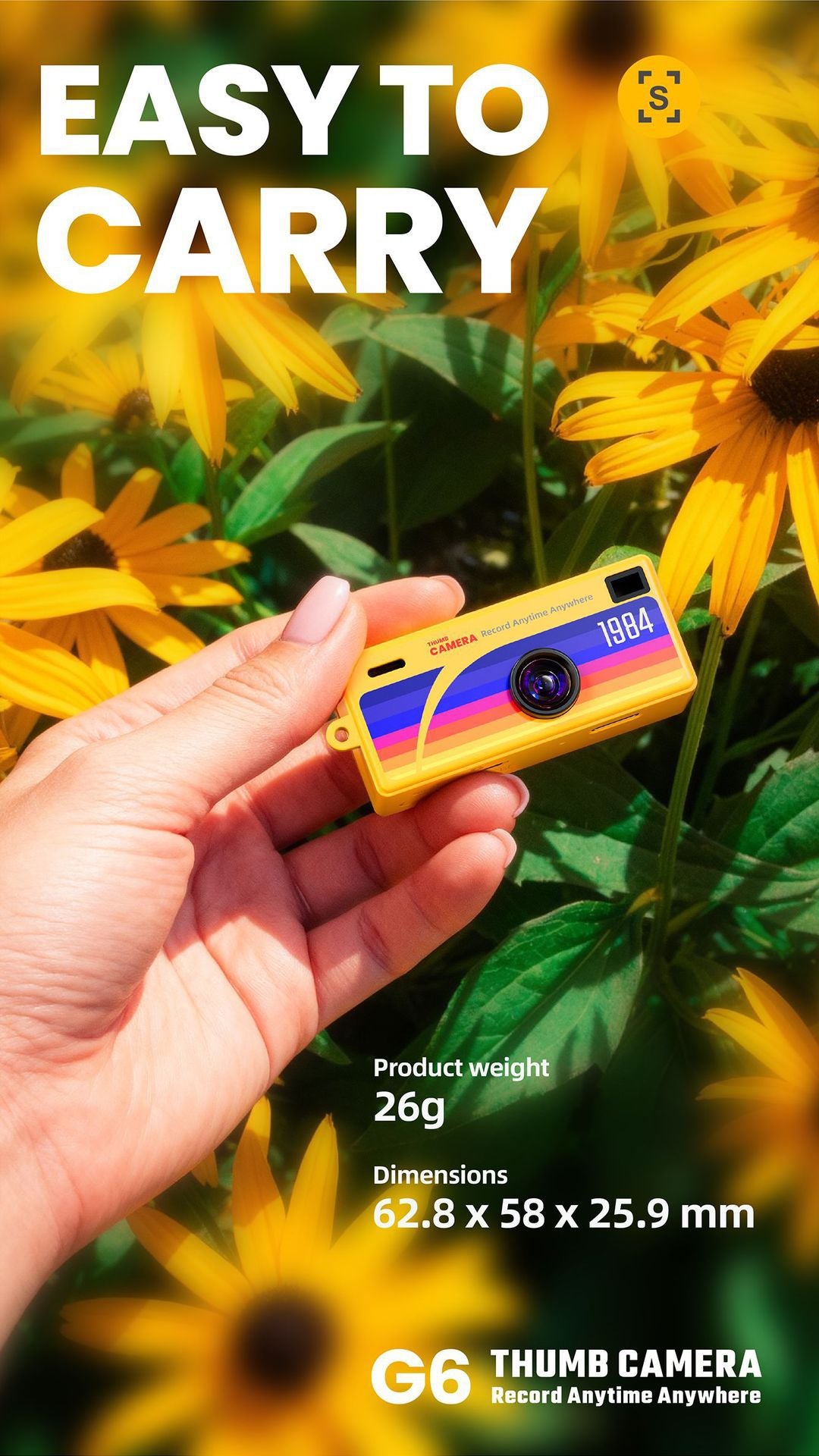 G6 Green Ultra-Mini Thumb Camera with 32GB Card, Card Reader & Adapter - HD Instant Pocket-Sized Action Cam for Students & Kids