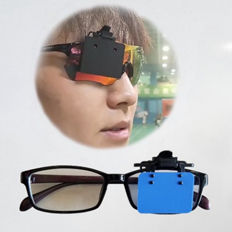 ISSF Flip-Up Eyeshield Sport Shooting Eye Shield Aim Blocker Targeting Sight Cover Blinding - Blue-Horizontal 4x3cm
