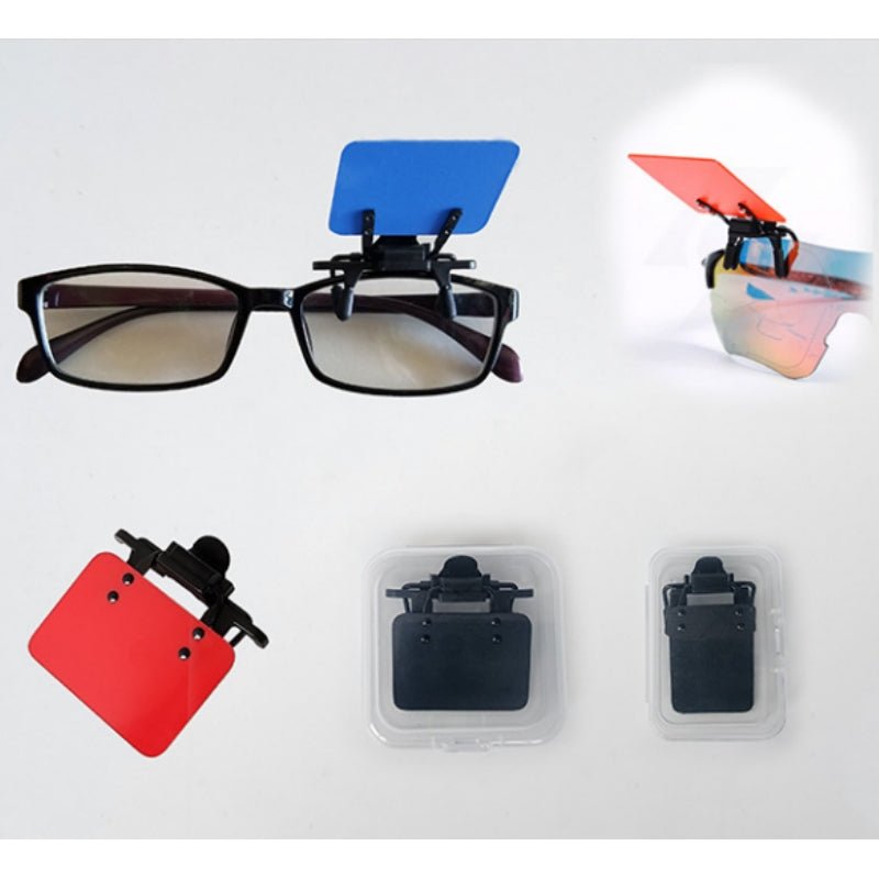 ISSF Flip-Up Eyeshield Sport Shooting Eye Shield Aim Blocker Targeting Sight Cover Blinding - Blue-Vertical 3x4cm