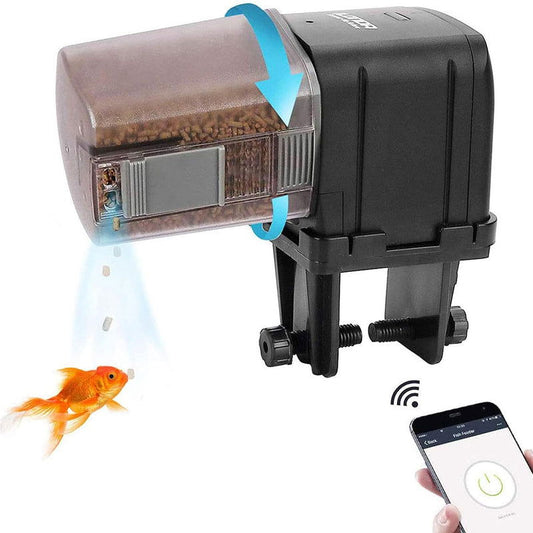 Wi-Fi Enabled Automatic Pet Fish Feeder Food Dispenser- USB Powered - SEKSI