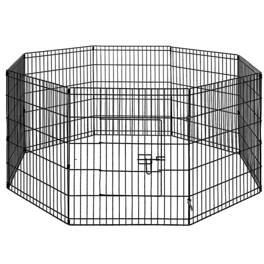 i.Pet 30" 8 Panel Dog Playpen Pet Fence Exercise Cage Enclosure Play Pen - SEKSI