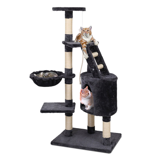 i.Pet Cat Tree 120cm Tower Scratching Post Scratcher Wood Condo House Bed Toys - SEKSI