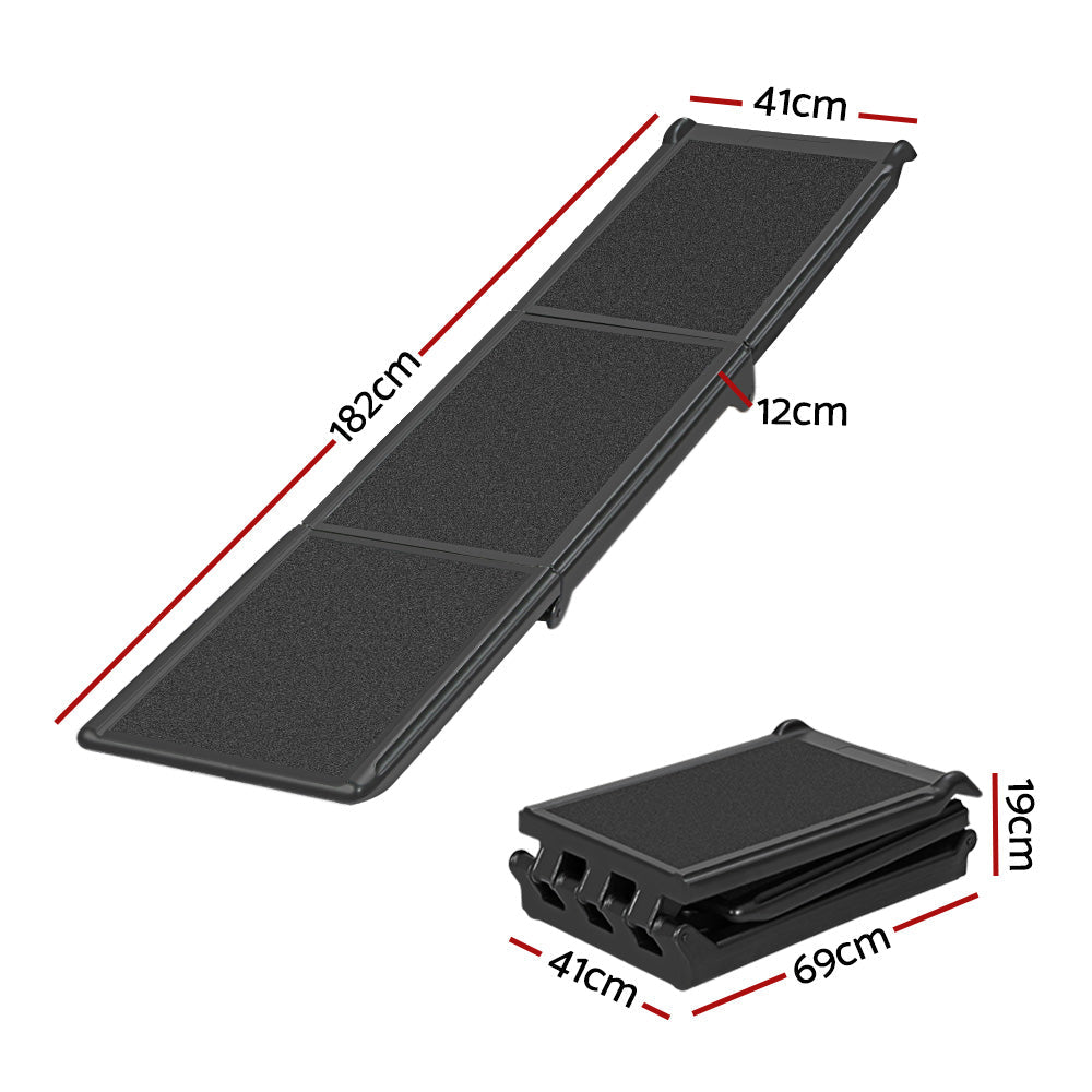 i.Pet Dog Ramp Pet Stairs Steps Car Travel SUV Ladder Foldable Portable Adjustable - SEKSI