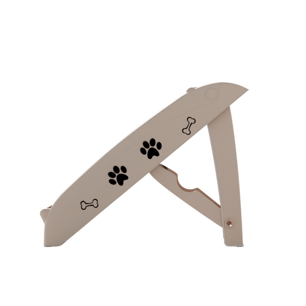 i.Pet Dog Ramp Steps For Bed Sofa Car Pet Stairs Ladder Portable Foldable Beige - SEKSI