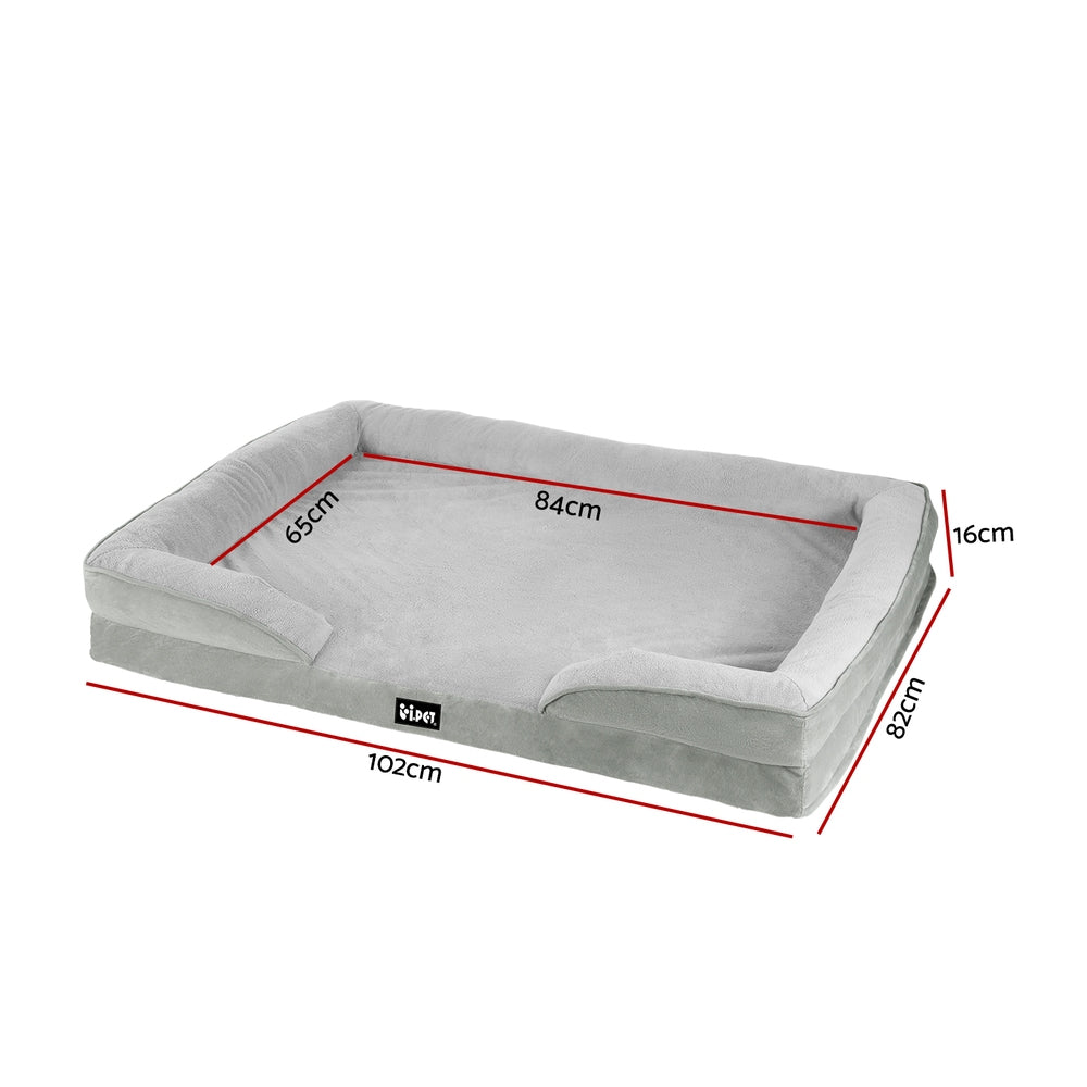 i.Pet Pet Bed Dog Calming Soft Cushion Egg Crate Large Sofa Removable Washable - SEKSI