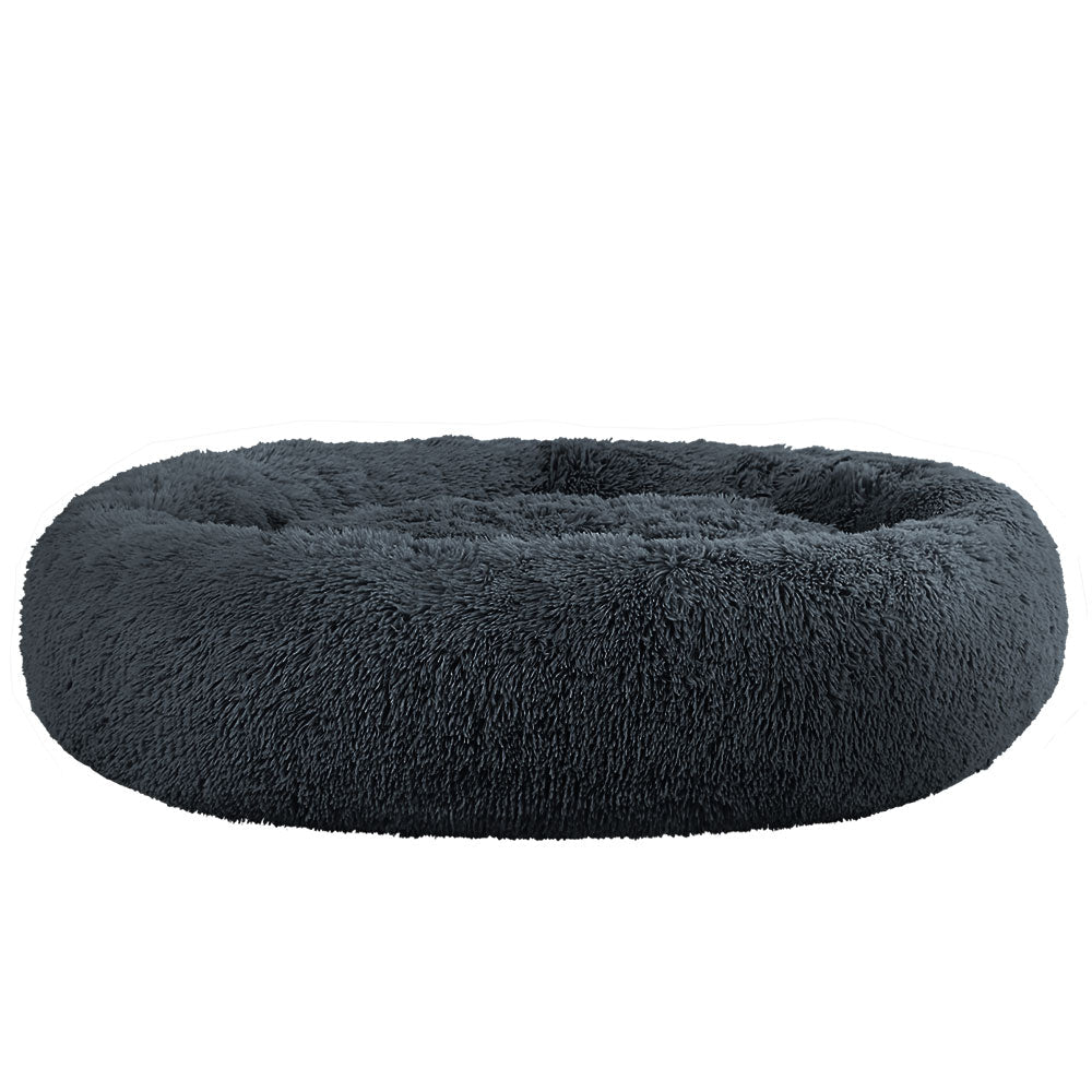 i.Pet Pet Bed Dog Cat 110cm Calming Extra Large Soft Plush Dark Grey - SEKSI