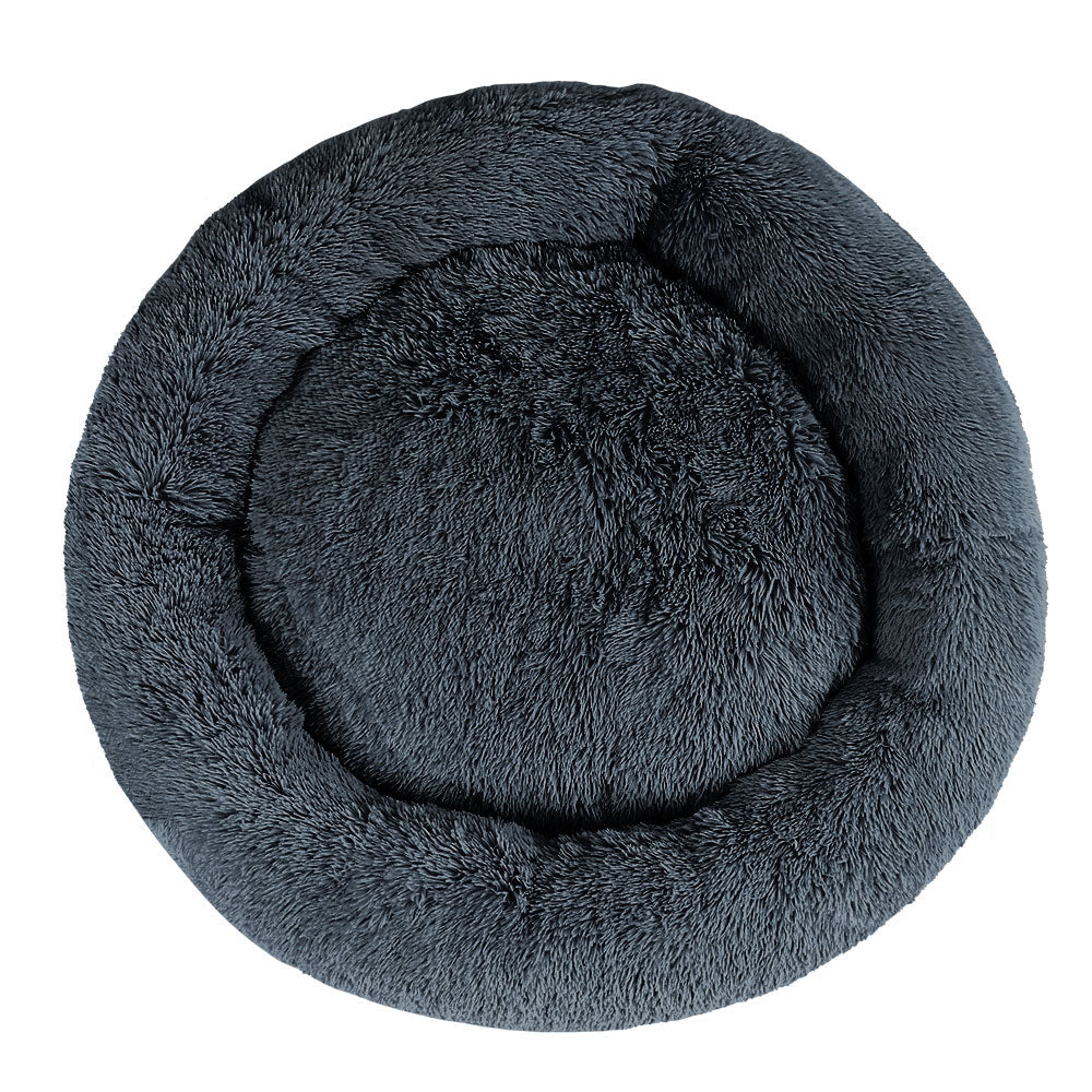 i.Pet Pet Bed Dog Cat 110cm Calming Extra Large Soft Plush Dark Grey - SEKSI