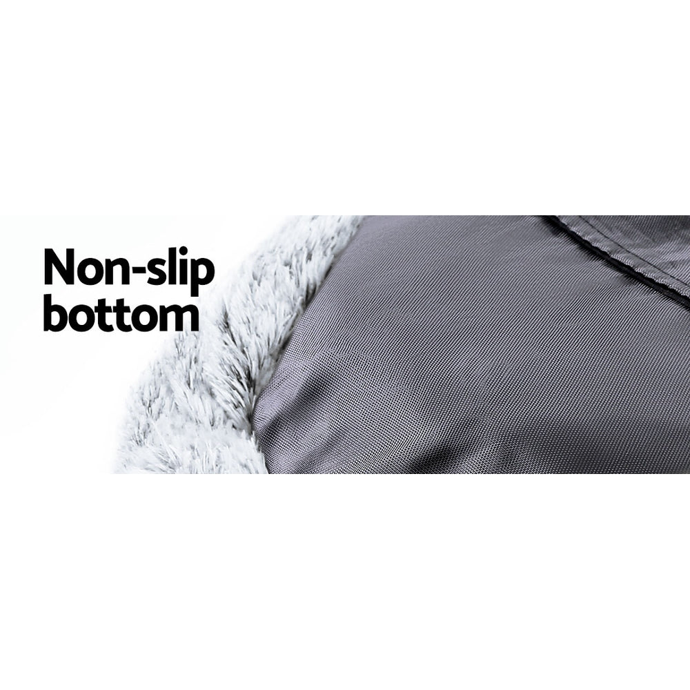 i.Pet Pet Bed Dog Cat 110cm Calming Extra Large Soft Plush Light Charcoal - SEKSI