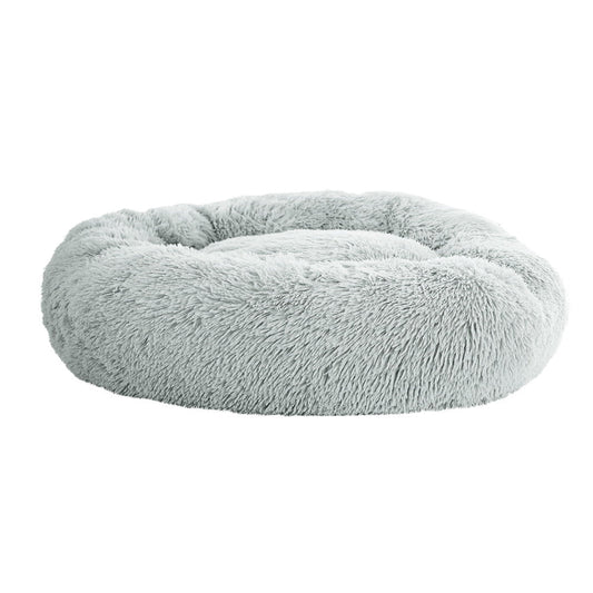 i.Pet Pet Bed Dog Cat 90cm Large Calming Soft Plush Light Grey - SEKSI