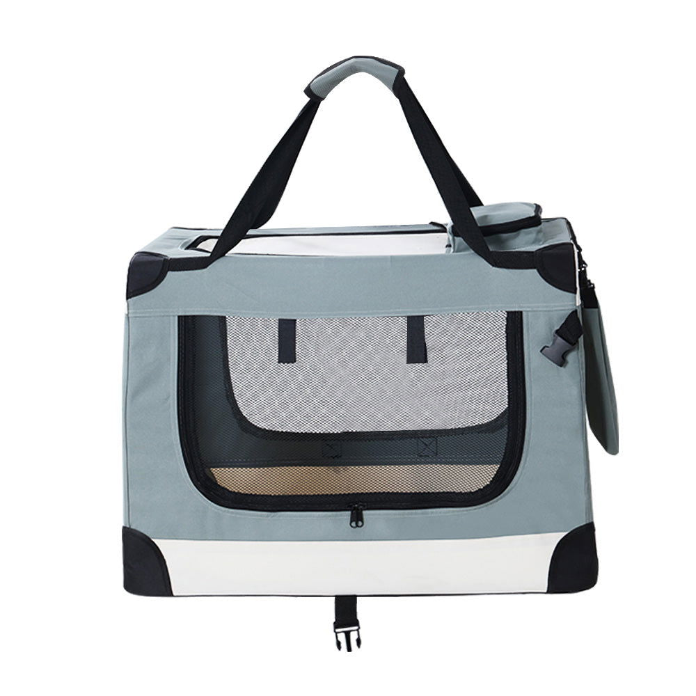 i.Pet Pet Carrier Soft Crate Dog Cat Travel 70x52CM Portable Foldable Car Large - SEKSI